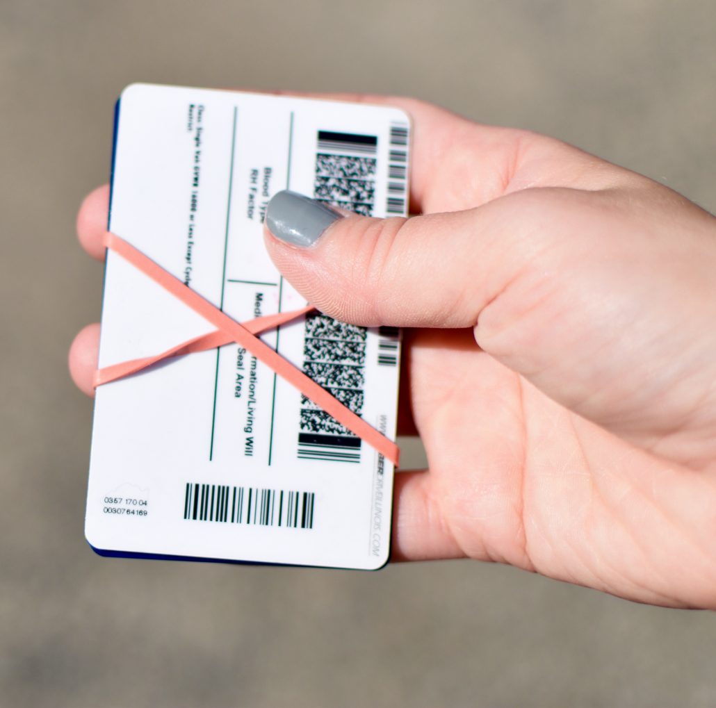 Rubber bands for card holding