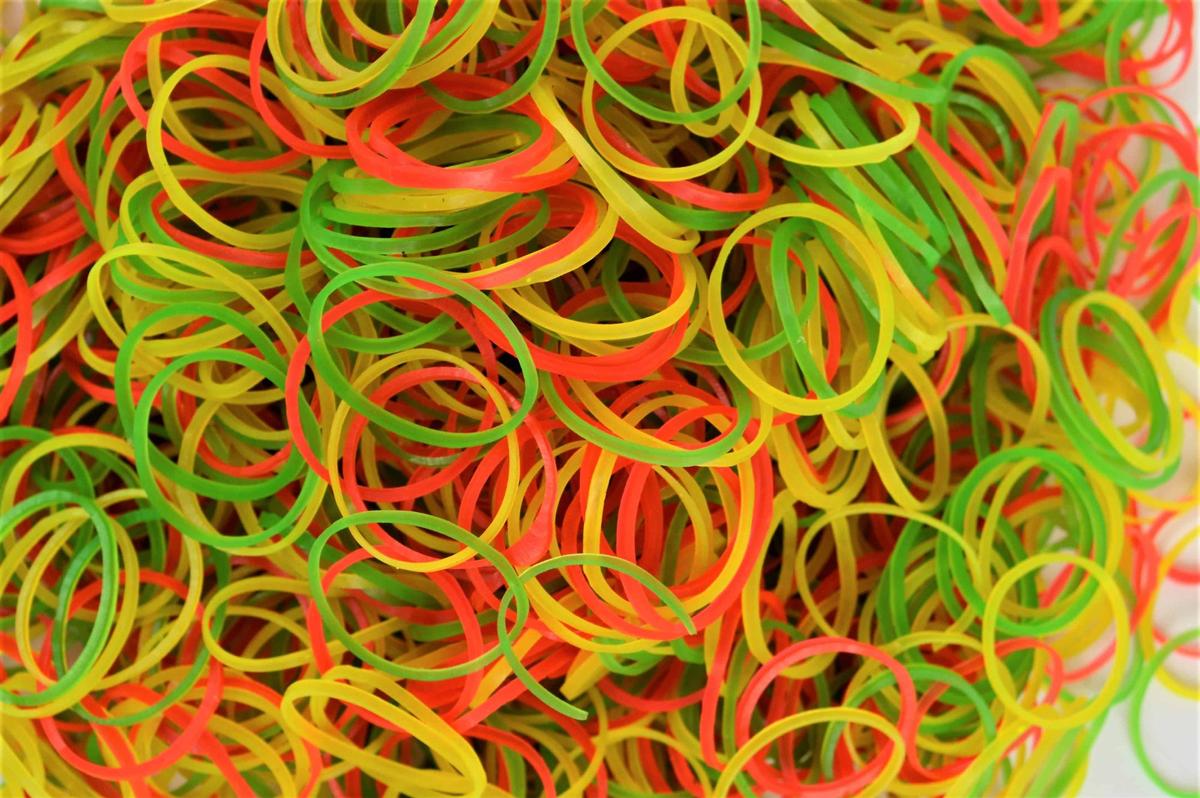 Fluorescent rubber bands by Kaniskaa Rubber Industries